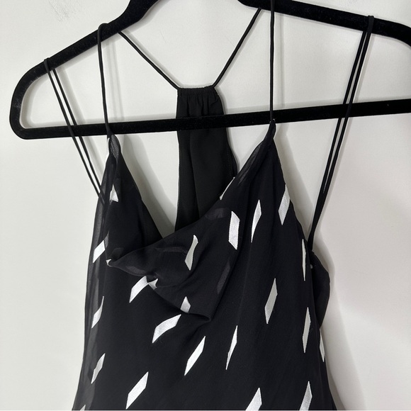 Alice + Olivia Women’s XS‎ Silk Drape Neck Ribbon Tape Blast $225 NWT - Picture 10 of 13